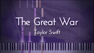 The Great War  Taylor Swift Piano Solo Tutorial [upl. by Eittel721]