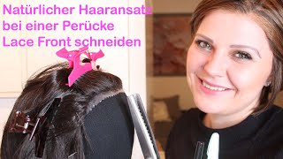 Natürlicher Haaransatz bei einer Perücke Lace Front schneiden [upl. by Leiser]