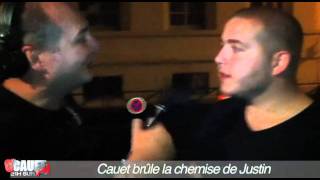 Cauet brule la chemise de Justin  CCauet sur NRJ [upl. by Kimberli]