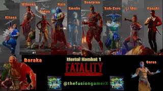 Brutal Finishers MK1 Fatalities Compilation [upl. by Aekerly]