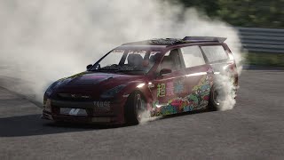 Assetto Corsa Nissan Stagea R35 Drift S3 at Club Motorsports 2023 [upl. by Nerro]