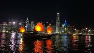 Night view Harbor Bay causeway bay Hongkong [upl. by Ziladnerb416]