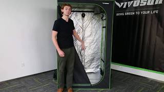 VIVOSUN  4X4 Mylar Hydroponic Grow Tent Setup amp Installation [upl. by Batruk]