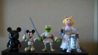 Disney Muppets Star Wars Kermit The Frog as Luke Skywalker and Miss Piggy as Princess Leia Organa [upl. by Hafirahs567]