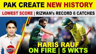 PAK CREATE NEW HISTORY  Haris Rauf took 5 wickets  Rizwan’s record 6 catches [upl. by Egan]