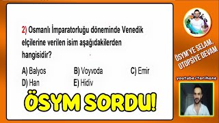 5 Osmanlı Devleti Yükselme Dönemi Soru Çözümü  KPSS Tarih 2024 [upl. by Hiroko]