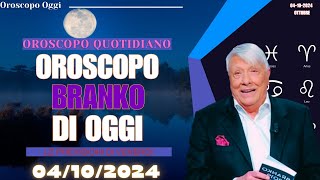 Oroscopo di Branko 4 Ottobre 2024 Cosa Dicono le Stelle per Te [upl. by Elyrpa]