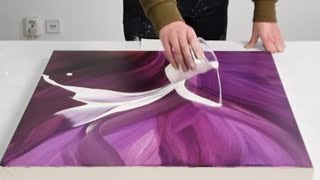 6 Satisfying Paintings you want to SEE This Technique has Endless Possibilities  Purple Edition [upl. by Puri]