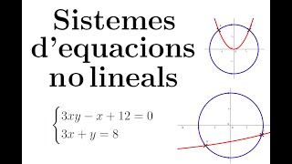 Sistemes dequacions No lineals 2x2  Part 3 [upl. by Cheung]