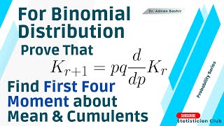 Cumulants of binomial distribution proof [upl. by Seagraves]