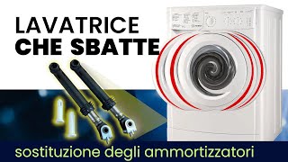 Lavatrice sbatte in centrifuga  sostituzione ammortizzatori [upl. by Castro]