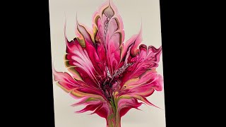 1041 Awesome Simplistic Bloom TechniquePaint Pouring [upl. by Ivanna]