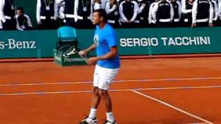 Tsonga Slow Motion Backhand Volley 210fps [upl. by Jacobo]