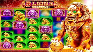 5 LIONS MEGAWAYS SLOT BONUS BUY UP TO 8000 MMK [upl. by Henghold903]