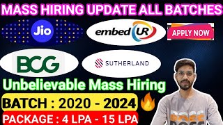 Embedur  Sutherland Hiring 2024 Batch  OFF Campus Drive For 2024  2023 Batch Hiring  Fresher [upl. by Miett285]