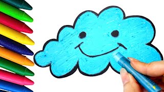 How to Draw a Cloud drawing vairalshort trending shorts [upl. by Grubman]