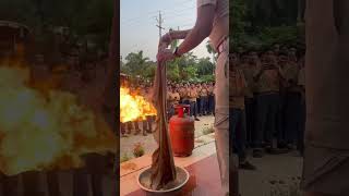 🔥😱Domestic Fire 🔥 Household fire fighting training🫡industrialskills firefighter fireforce [upl. by Otnicaj]