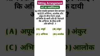 Sitting Arrangement l पदो का व्यवस्थिकरण l shorts ytshorts  logical [upl. by Smitt]