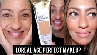 Loreal Age Perfect Makeup for Mature Skin OVER 50  Review  Stung by Samantha [upl. by Yesnel562]