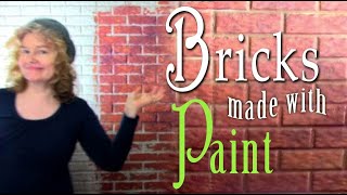 Make Bricks with Paint DIY faux brick effects DIYFauxBrick [upl. by Kayne]