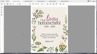 Charlotte Mason Homeschool Planner 20182019 Academic Year [upl. by Ahgem]