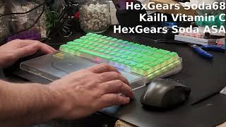 HexGears Soda 68 Stock Sound Test Vitamin C tactile switch Soda68 [upl. by Min]