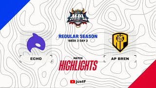 HIGHLIGHTS ECHO vs BREN  MPL PH SEASON 13 WEEK 3 ECHO vs AP BREN [upl. by Thenna]