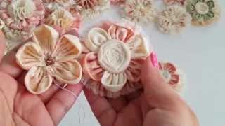 DIY How to Kanzashi flower [upl. by Erdman854]