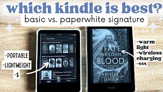 KINDLE PAPERWHITE SIGNATURE EDITION vs KINDLE BASIC  REVIEWCOMPARISON  redecorating my kindles [upl. by Oaoj]