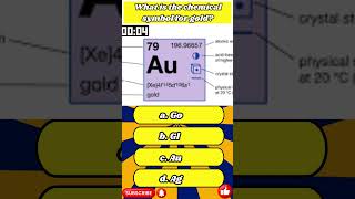 What is  the chemical symbol for golda Gob Glc Aud Aganswer c AuQuizKnock quiz [upl. by Oster923]