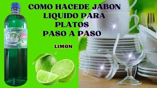 Como Hacer Jabon Liquido Para Platos Paso a Paso [upl. by Rosie]