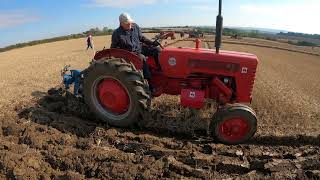 1959 International Harvester B275 23 Litre 4Cyl Diesel Tractor 38 HP with Ransomes Plough [upl. by Obed]