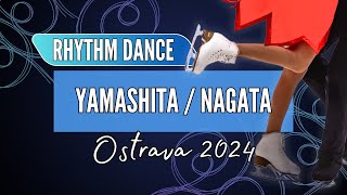 Kaho YAMASHITA 山下珂歩  Yuto NAGATA 永田裕人 JPN  Junior Ice Dance Rhythm Dance  Ostrava 2024 [upl. by Festus140]