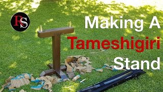 DIY  Making A Test Cutting Stand Tameshigiridai for Tatami Cut [upl. by Kitti919]