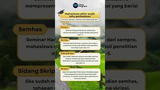 Perbedaan kompre sempro semhas dan sidang skripsi [upl. by Booker190]