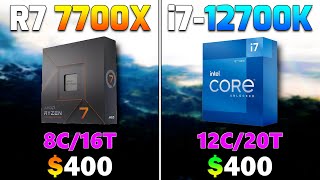 Ryzen 7 7700X vs Core i7 12700K  PC Gameplay Tested [upl. by Stu]