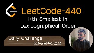 LeetCode 440 K th Smallest in Lexicographical Order [upl. by Bixler]