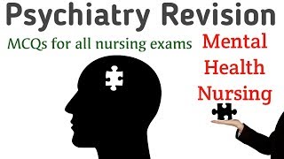 Psychiatry revision MCQ for all nursing exams mental health nursing [upl. by Notsla]