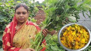 বাগানের টাটকা ডাটা কারী রেসিপি l নিরামিষ কাটোয়ার ডাটা চর্চরি l Farm fresh data curry recipe [upl. by Annotahs735]