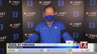 Coach David Cutcliffe on Dukes trip to Virginia [upl. by Leamsi]