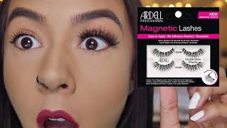 Trying Magnetic Eyelashes For The First Time  Ardell Magnetic Lashes [upl. by Meenen]