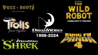 Dreamworks Trailer Logos updated with The Wild Robot 19982024 [upl. by Yale]