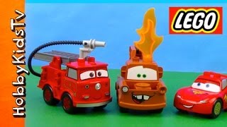 We Review the Lego Cars DUPLO Firetruck Set with HobbyKidsTV [upl. by Orlantha]