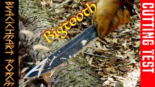 Batoning with quotthe Bigtoothquot Hard Testing a Handforged Knife [upl. by Nodle643]