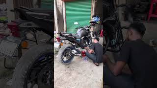 yamaha fzs v2 bike engine oil change [upl. by Ynatirb]