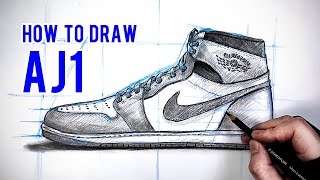 How To Draw Sketch Of Nike Air Jordan 1 Easily Step By Step drawingtutorial sketch drawingvideo [upl. by Lavine480]