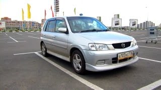 2001 Mazda Demio Start Up Engine and In Depth Tour [upl. by Ahseikram]