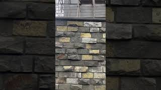 Rockface Fence Work construction stoneartist stone exteriordesign [upl. by Esile449]