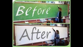 Turn old chalkboards into whiteboards with High quality adhesive material [upl. by Eusassilem949]