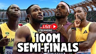 100M SEMIFINALS LIVE Paris 2024 Olympics Watchalong [upl. by Dempster]